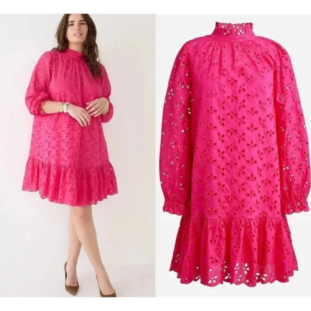 J.crew Ruffleneck Mini Dress Size ST - Picture 1 of 13